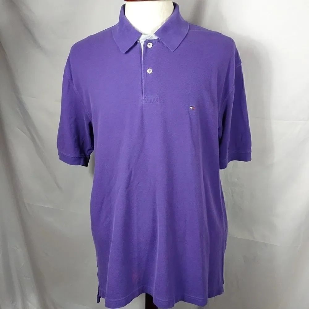 Vtg. Tommy Hilfiger Purple Polo